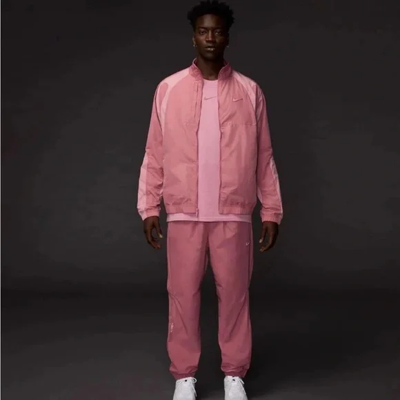 Nike X NOCTA Drake Northstar Nylon Track Jacket Mens L Desert Berry - Picture 2 of 6